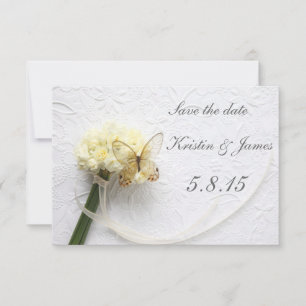 Schmetterling auf Blume Save the Date