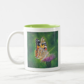 Schmetterling auf Blume Tasse