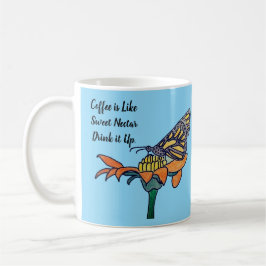 Schmetterling auf Blüte - Kaffee wie süßer Nektar Kaffeetasse