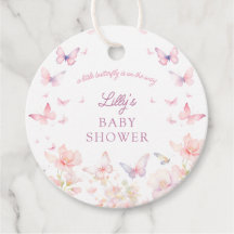 Schmetterling auf dem Weg Pink Blume Babydusche