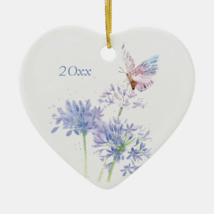 Schmetterling auf den Gartenanlagen und Blume Fris Keramik Ornament