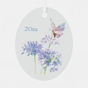 Schmetterling auf den Gartenanlagen und Blume Fris Ornament Aus Metall