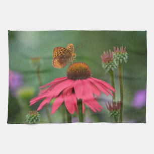 Schmetterling auf der Blume Küchentuch
