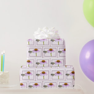 Schmetterling auf der Kone-Blume Geschenkpapier