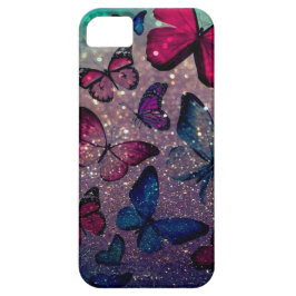 Schmetterling auf Glitzer Case-Mate iPhone Hülle