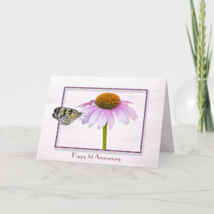 Schmetterling auf Kone Blume 1 Jubiläumskarte Karte