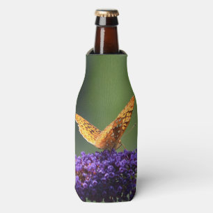 Schmetterling Auf Lila Blüten Flaschenkühler