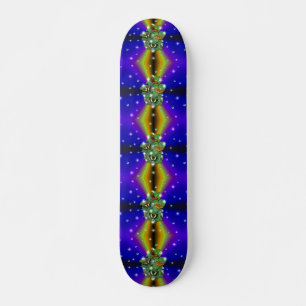 Schmetterling auf lila Gelben Regenbogen Skateboard