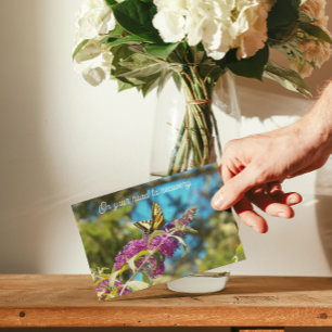 Schmetterling auf rosa Blüten Gute Besserung Karte