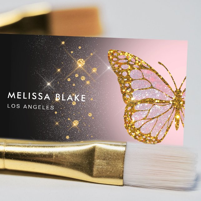 Schmetterling auf schwarzer Visitenkarte (Von Creator hochgeladen)