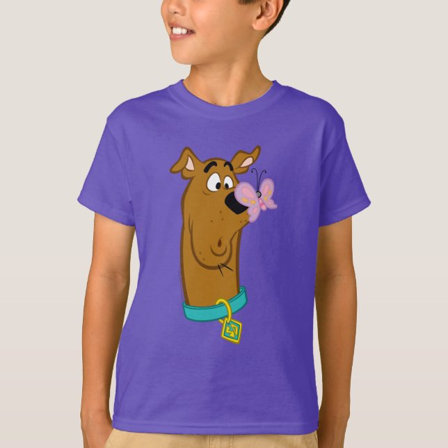 Schmetterling auf Scooby-Doos Nase T-Shirt (Vorderseite)