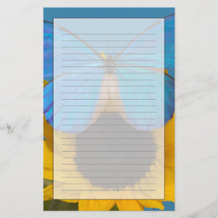 Schmetterling auf Sonnenblume Briefpapier