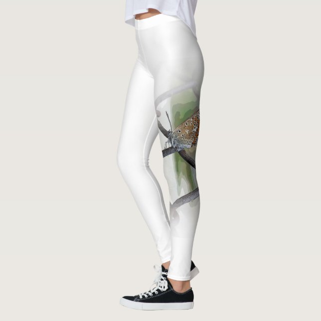 Schmetterling auf Zaun Leggings (Links)