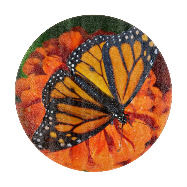 Schmetterling aus dekorativem Glas Schneidebrett (Vorderseite)