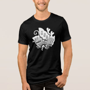 Schmetterling aus japanischem Familienwappen-Frack Tri-Blend Shirt
