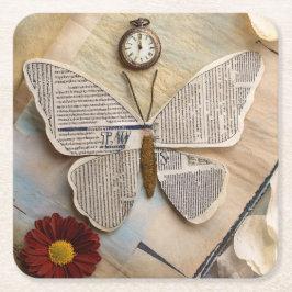 Schmetterling aus Papier Untersetzer
