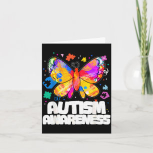 Schmetterling Autismus-Bewusstsein Unterstützung a Karte