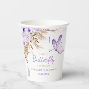 Schmetterling-Baby-Party mit Blumenmuster  Pappbecher
