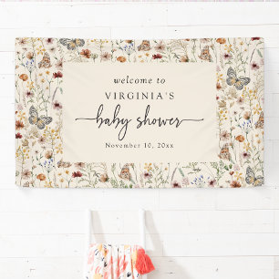 Schmetterling Baby Shower Banner