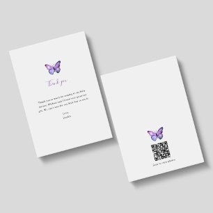 Schmetterling Baby Shower Danke QR Code