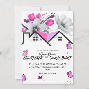 Schmetterling Baby Shower Einladung, Rosa Lila Po Einladung