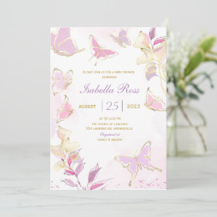 Schmetterling Baby Shower Einladung Vorlage