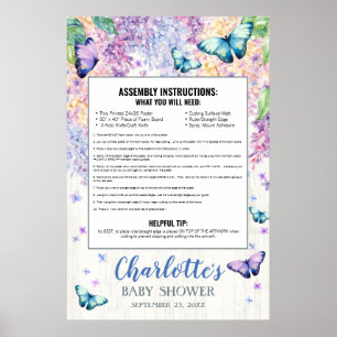 Schmetterling Baby Shower Foto Prop Rahmen Foam Bo Poster