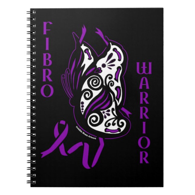 Schmetterling/Band...Fibro Notizblock (Vorderseite)