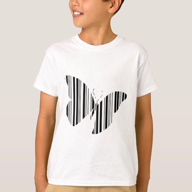 SCHMETTERLING-BAR-CODE Schmetterlinge Musterdesign T-Shirt (Vorderseite)