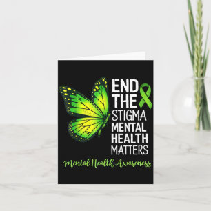 Schmetterling beende das Stigma Psychische Gesundh Karte