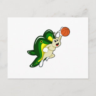 Schmetterling bei Basketball-Sport Postkarte