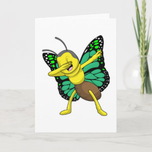 Schmetterling beim Hip Hop Dance Dab Karte