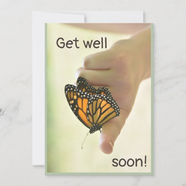 Schmetterling Bekommt bald eine gute Karte! Karte (Vorderseite)