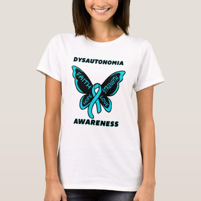 Schmetterling/Bewusstsein… Dysautonomia T-Shirt (Vorderseite)