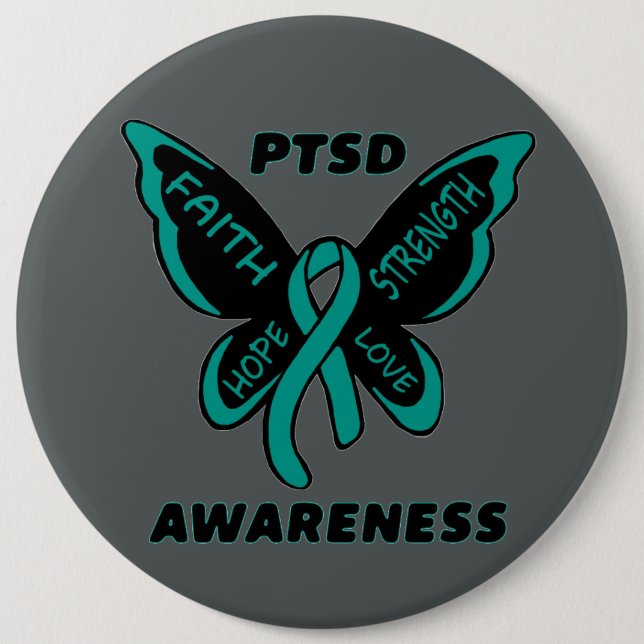 Schmetterling/Bewusstsein...PTSD Button (Vorderseite)