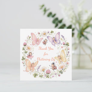 Schmetterling Biene Marienkäfer Whimsical Garten G Dankeskarte