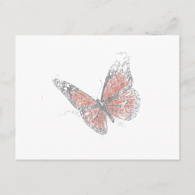 Schmetterling (Biro) Postkarte (Vorderseite)