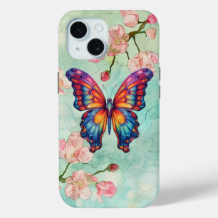Schmetterling Blau Orange Flügel Case-Mate iPhone Hülle