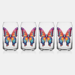 Schmetterling Blau Orange Flügel Dosenglas