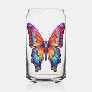 Schmetterling Blau Orange Flügel Dosenglas