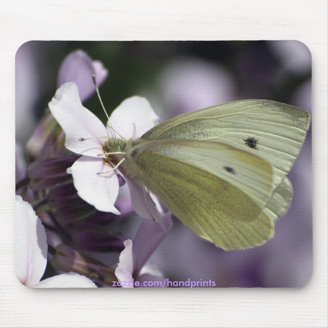 Schmetterling & Blume Gartenliebhaber Mousepad (Vorne)