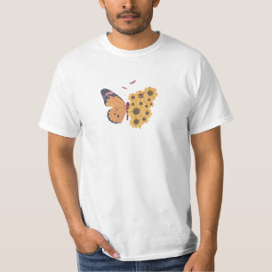 Schmetterling-Blume T-Shirt