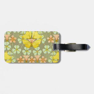 Schmetterling Blumen Botanisch Bunt Gepäckanhänger