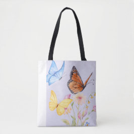 Schmetterling & Blumenbeete Tasche