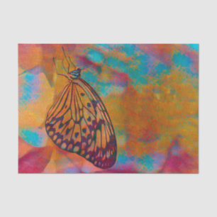 Schmetterling Boheme Blau Orange Hippie Decoupage Seidenpapier