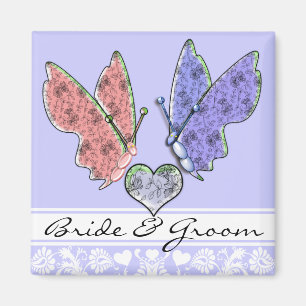 Schmetterling Braut & Bräutigam Hochzeitsmagnet Magnet