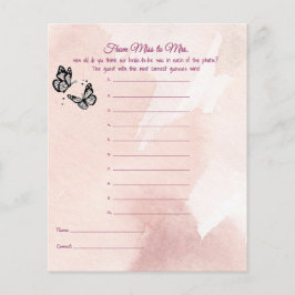 Schmetterling Brautparty Age Game