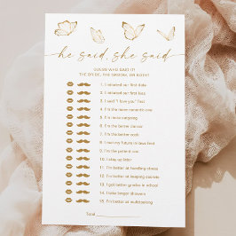 Schmetterling Brautparty sagte er sagte, sie sagte