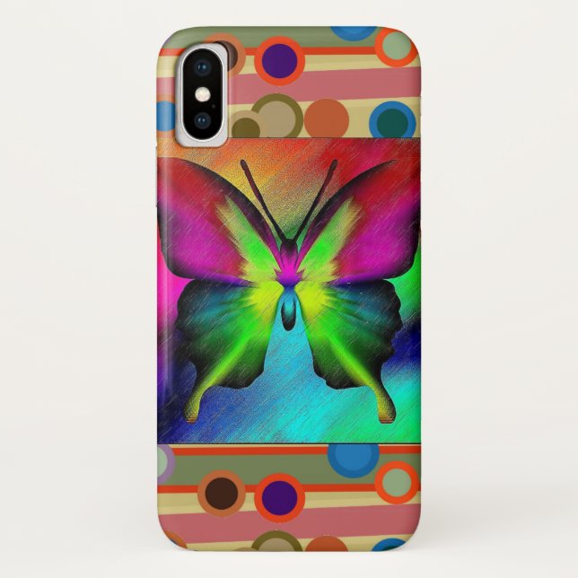 Schmetterling Case-Mate iPhone Hülle (Rückseite)