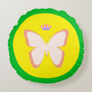 Schmetterling & Crown - Princes Garden (Kinderkiss Rundes Kissen